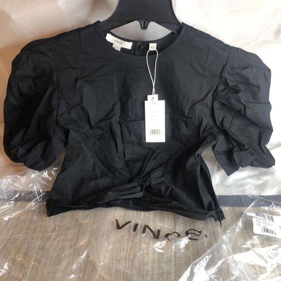 Vince Women's Twist Knot Puff SLV Blouse Twist Knot Puff Sleeve Blouse XXS NWT - Picture 6 of 16